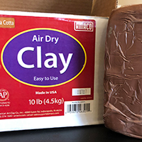 Example of air-dry clay material