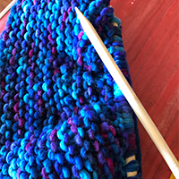 Piece of knitting in progress