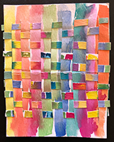 Water color paper weaving