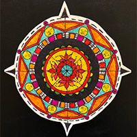 Traditional acrylic mandala painting